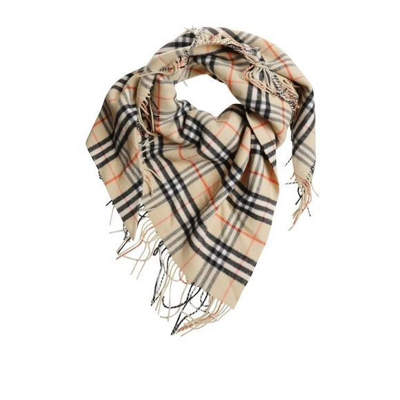 Burberry Plaid Pattern Scarf With Fringed Edges - NWT - Picture 1 of 2